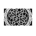 Black And White Celtic Knot Print Polyester Flag