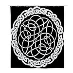 Black And White Celtic Knot Print Polyester Shower Curtain