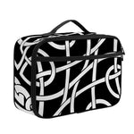 Black And White Celtic Knot Print Portable Lunch Bag