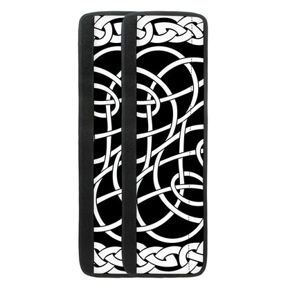 Black And White Celtic Knot Print Refrigerator Handle Covers