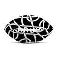 Black And White Celtic Knot Print Rugby Ball