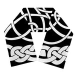 Black And White Celtic Knot Print Scarf