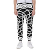 Black And White Celtic Knot Print Scuba Joggers