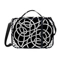 Black And White Celtic Knot Print Shoulder Strap Bible Bag