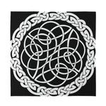Black And White Celtic Knot Print Silk Bandana