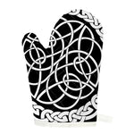 Black And White Celtic Knot Print Single Oven Mitt