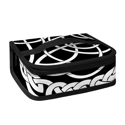Black And White Celtic Knot Print Small Lunch Bag