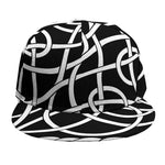 Black And White Celtic Knot Print Snapback Cap
