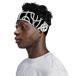 Black And White Celtic Knot Print Sports Headband