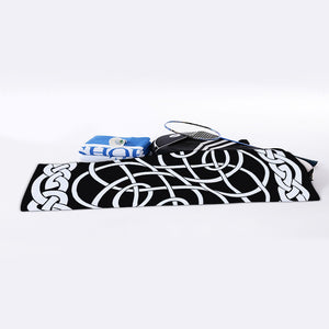 Black And White Celtic Knot Print Sports Towel