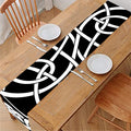 Black And White Celtic Knot Print Table Runner