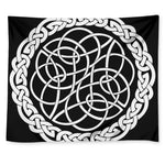 Black And White Celtic Knot Print Tapestry