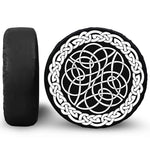 Black And White Celtic Knot Print Tire Cover