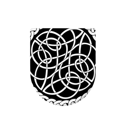 Black And White Celtic Knot Print Toilet Lid Cover