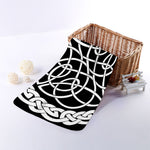Black And White Celtic Knot Print Towel