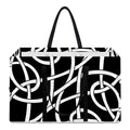 Black And White Celtic Knot Print Utility Tote Bag