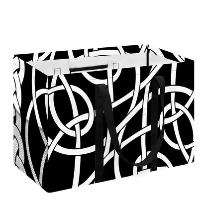 Black And White Celtic Knot Print Utility Tote Bag