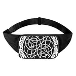 Black And White Celtic Knot Print Waist Bag