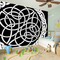 Black And White Celtic Knot Print Wall Sticker