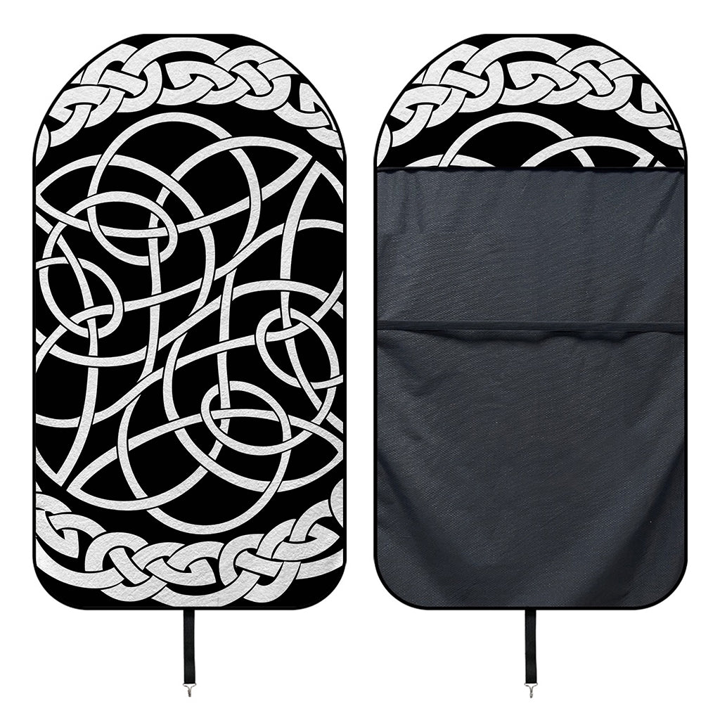 Black And White Celtic Knot Print Waterproof Car Seat Cover