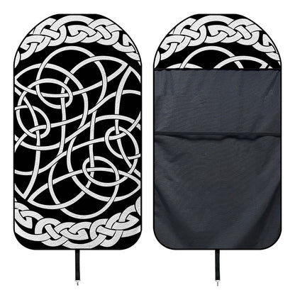Black And White Celtic Knot Print Waterproof Car Seat Cover