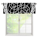 Black And White Celtic Knot Print Window Valance