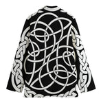 Black And White Celtic Knot Print Women's Blazer