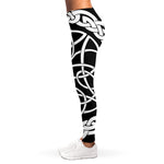 Black And White Celtic Knot Print Women's Leggings