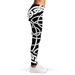 Black And White Celtic Knot Print Women's Leggings