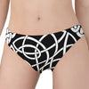 Black And White Celtic Knot Print Women's Panties