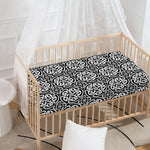 Black And White Celtic Pattern Print Baby Crib Sheet