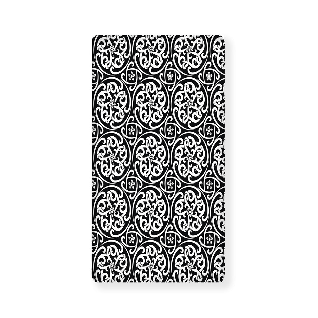 Black And White Celtic Pattern Print Baby Crib Sheet