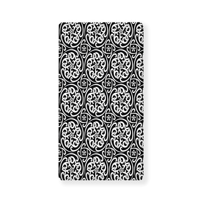 Black And White Celtic Pattern Print Baby Crib Sheet