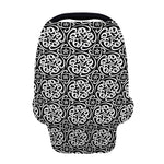Black And White Celtic Pattern Print Baby Seat Cover