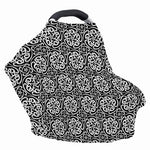 Black And White Celtic Pattern Print Baby Seat Cover