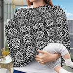 Black And White Celtic Pattern Print Baby Seat Cover