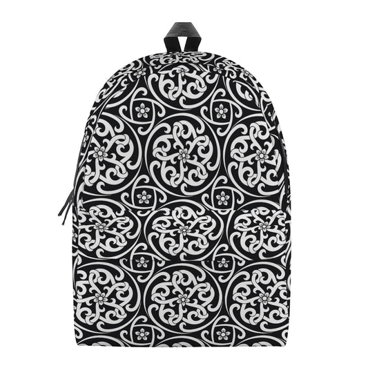 Black And White Celtic Pattern Print Backpack