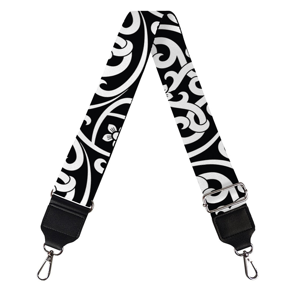 Black And White Celtic Pattern Print Bag Strap