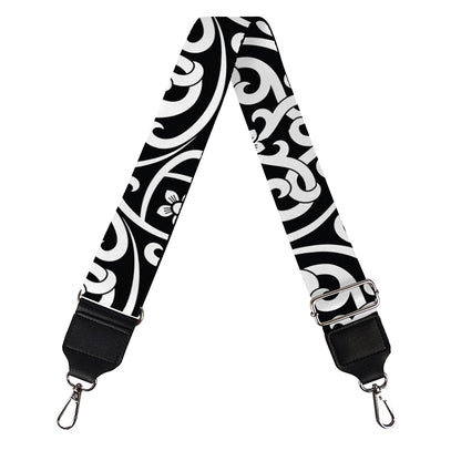 Black And White Celtic Pattern Print Bag Strap