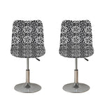 Black And White Celtic Pattern Print Bar Stool Covers