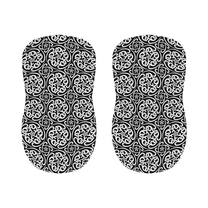 Black And White Celtic Pattern Print Bar Stool Covers