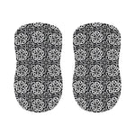 Black And White Celtic Pattern Print Bar Stool Covers