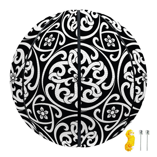 Black And White Celtic Pattern Print Basketball