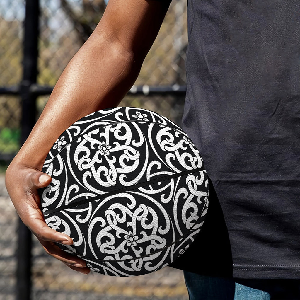 Black And White Celtic Pattern Print Basketball