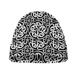 Black And White Celtic Pattern Print Beanie