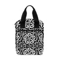 Black And White Celtic Pattern Print Bible Tote Bag