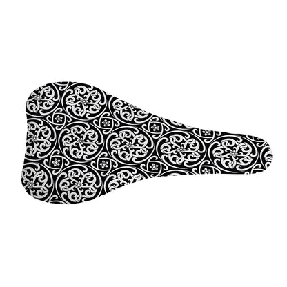 Black And White Celtic Pattern Print Bicycle Seat Cover