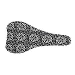 Black And White Celtic Pattern Print Bicycle Seat Cover