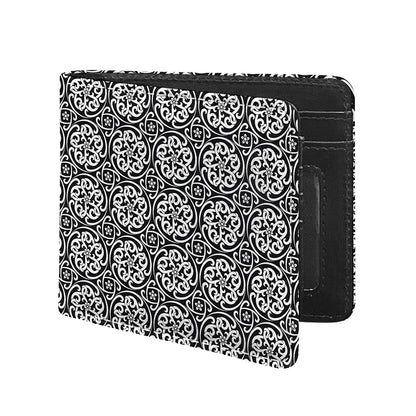 Black And White Celtic Pattern Print Bifold Wallet
