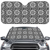 Black And White Celtic Pattern Print Car Windshield Sun Shade